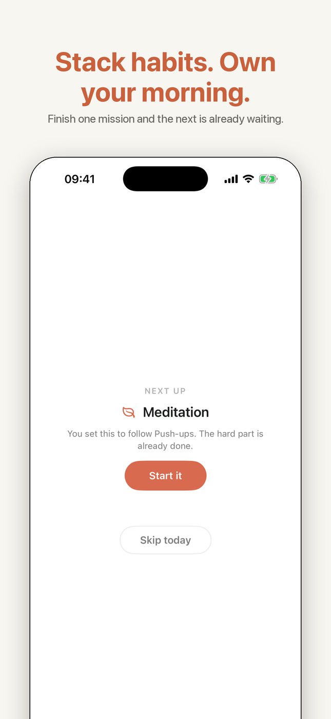 Stack habits. Own your morning